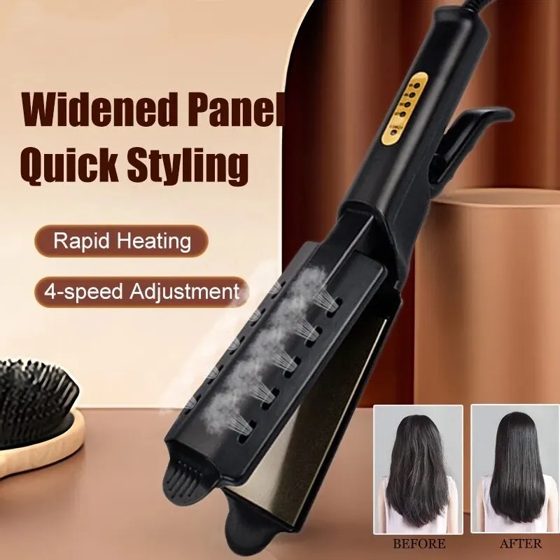 Dual-use hair curling and straightening fixed temperature straightening clamp 4-speed portable air curling straightening