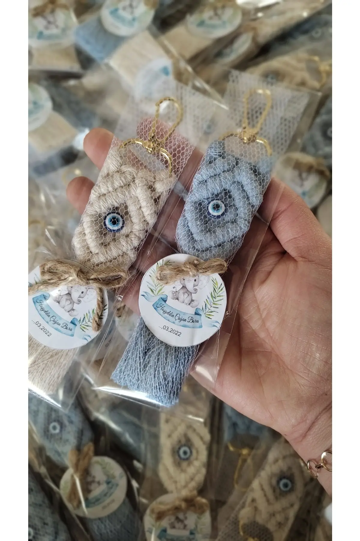 

Tassel Handmade Gift Macrame Handmade 30 Pcs Macrame Keychain Wedding Henna Promise Gift -30 Pcs-