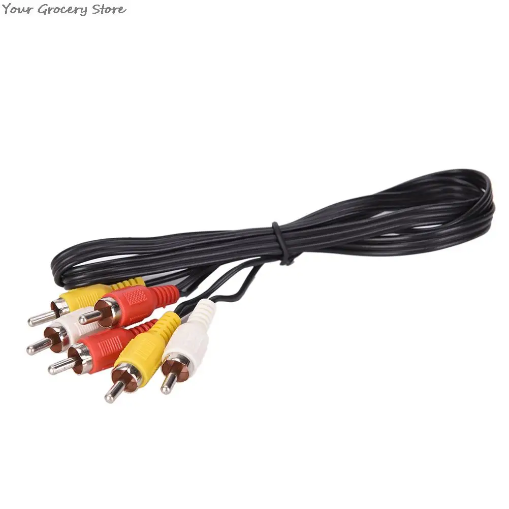 3 RCA Male To 3 RCA Male Composite Audio Video AV Cable Plug 1M Audio/Video Cables
