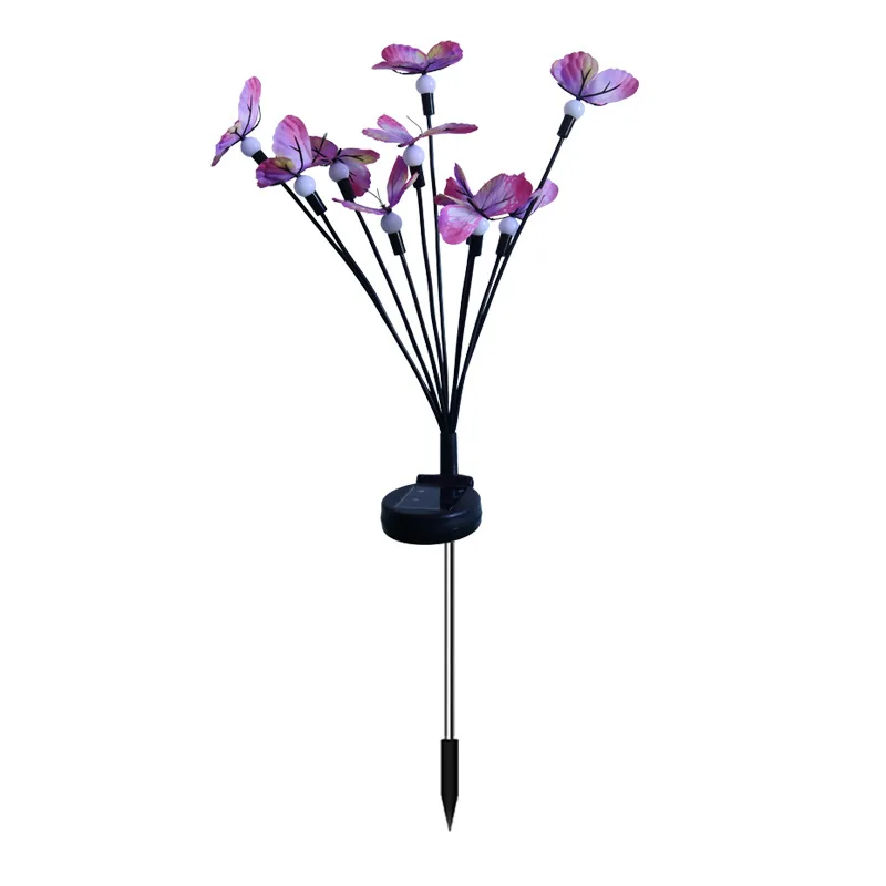 Solar LED Butterfly Firefly Light Outdoor Simulation Butterfly Lawn Lamp Garden Waterproof Landscape For Home Christmas Decor