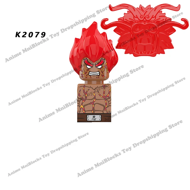 WM6109 Naruto blocks anime Sasuke Kakashi Madara Zetsu Might Guy Rock Lee mini action toy figures Assemble bricks toys kid gifts Light Gray