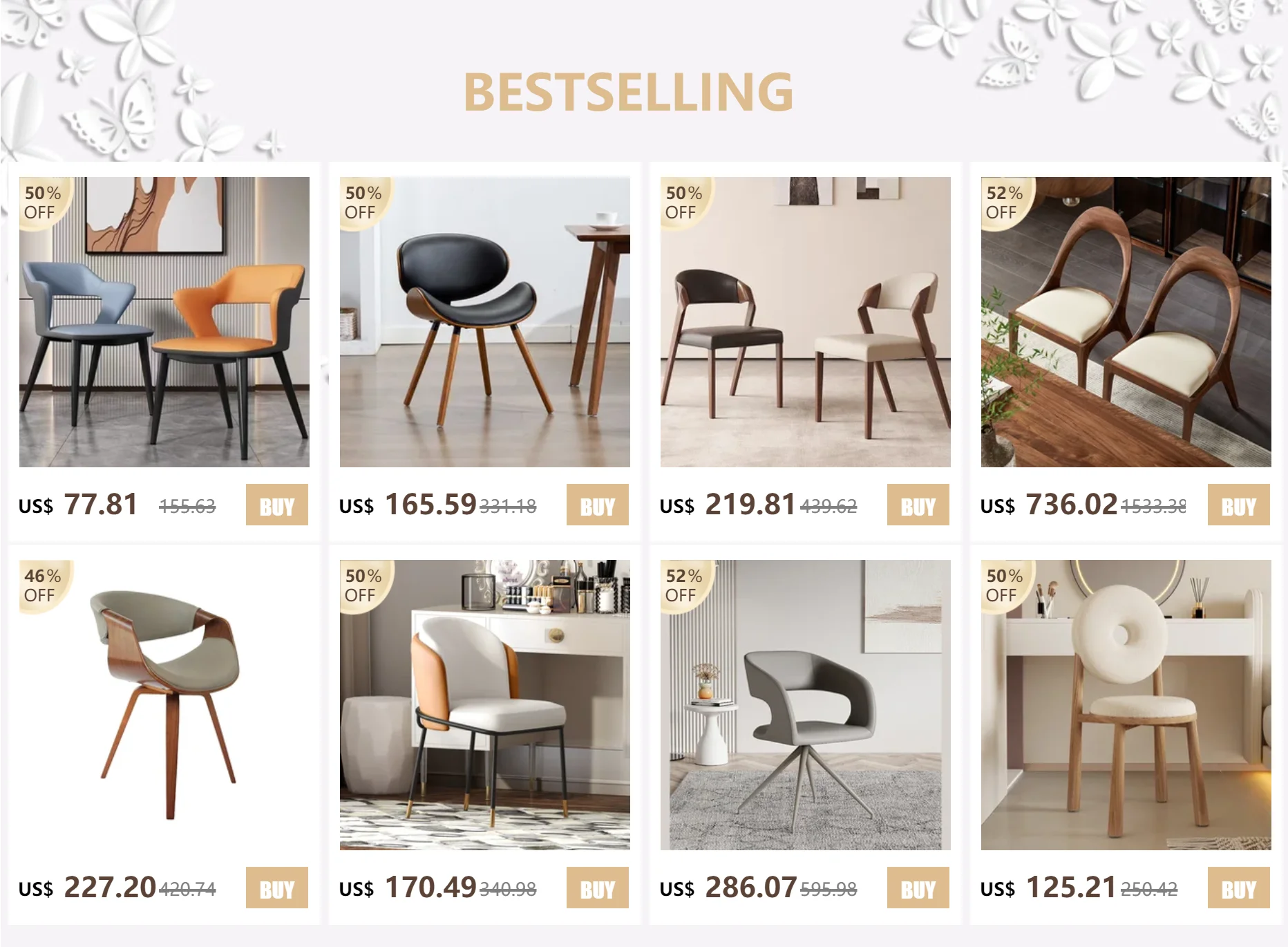 Description Picture 2 of itemKitchen Chair European Modern Simple Luxury Chair Back Space Saving Practical Solid Wood Dining Nordic Furniture dining chairs