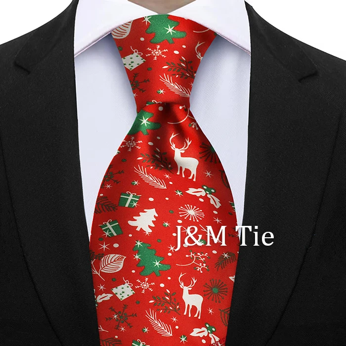 Neue Weihnachten 7 CM Krawatte Rot Grün Blau Schneemann Elch Schneeflocke Muster Krawatte Für Halloween Weihnachten Geschenk Party Anzug Krawatten – Detail 12