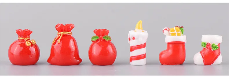 New Christmas Gift Figurines Miniature Santa Claus Snowman Micro Landscape Ornaments For Home Decorations Kawaii Desk Decor Room