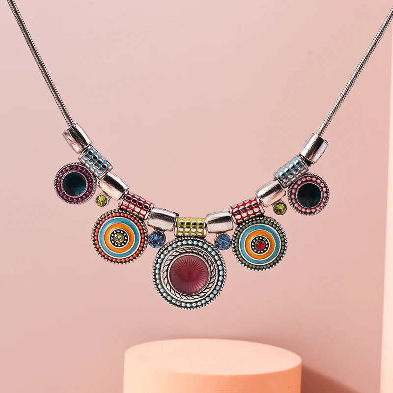 Aihua Mode Böhmischen Halsband Halskette Vintage Ethnische Nepal Aussage Maxi Halskette Für Frauen Collier Gypsy Schmuck