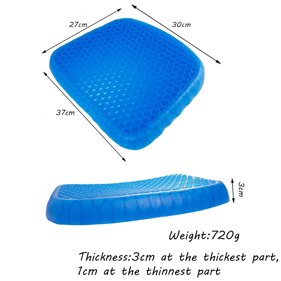 Gel Seat Cushion,Soft & Breathable,Wheelchair Reduce Sweat,Gel Chair Cushion for Hip Pain,Office Chair,CarComfort,outdoor 