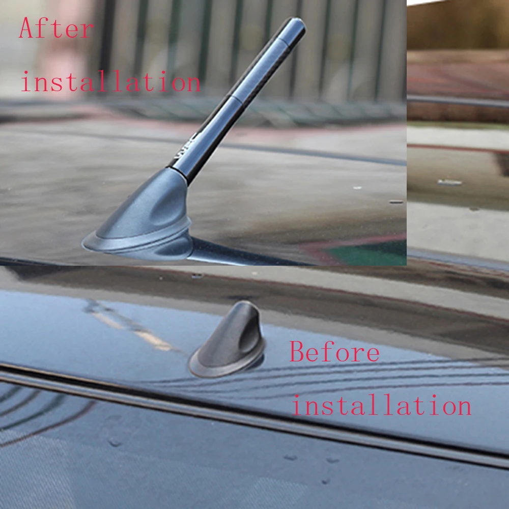 Antenna Per Auto Radio In Fibra Di Carbonio Wrc Da 12Cm Antena Per Chery Tiggo Fulwin A1 A3 Qq E3 E5 G5 V5/Seat Emgrand Ec7 Ec7-Rv Ec8