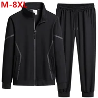 Nouvelle arrivée survêtement hommes décontracté solide Solor ensemble de survêtement unisexe Jogging costumes hommes grande taille mode 8XL hommes survêtement costume 1