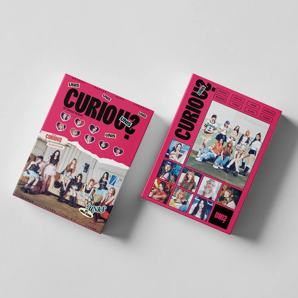 55Pcs/Set UNIS Idol Girl New Album CURIOUS Lomo Cards HD Printd Photocards Yoona Hyeonju Yunha Dangca Seowon Elisia Fans Gifts