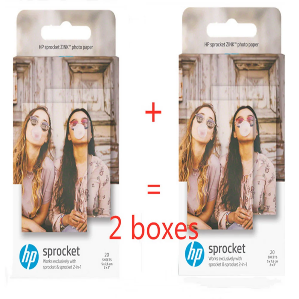 Giausa 6 Box (60 Fogli) Per Hp Sprocket Photo Paper 2X3 Mini Stampante Fotografica Tascabile Per Carta Fotografica Hp Zink Paste Photo Paper