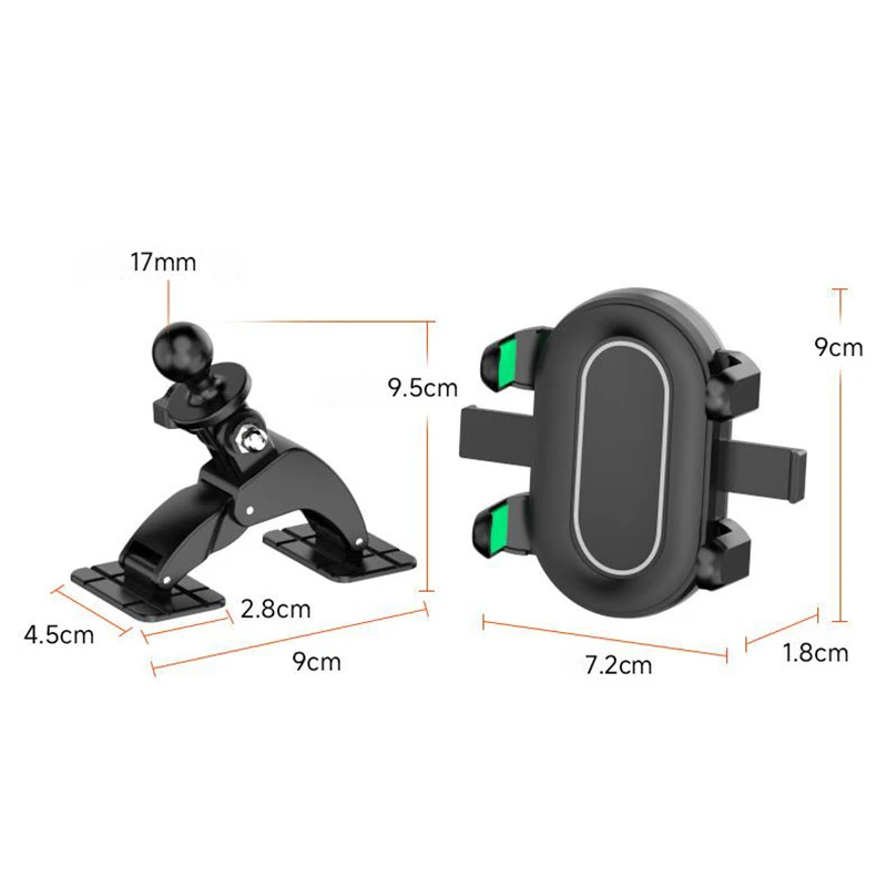 Universal 360° Rotating Dashboard Phone Holder with Self-Adhesive Base