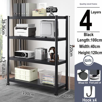 ขาตั้งเครื่องพิมพ์Rack Audio Video Mediaตู้แนวตั้งชั้นที่ถอดออกได้ชั้นวางเครื่องพิมพ์ห้องครัวเตาอบไมโครเวฟRackผู้ถือชั้นวาง 16