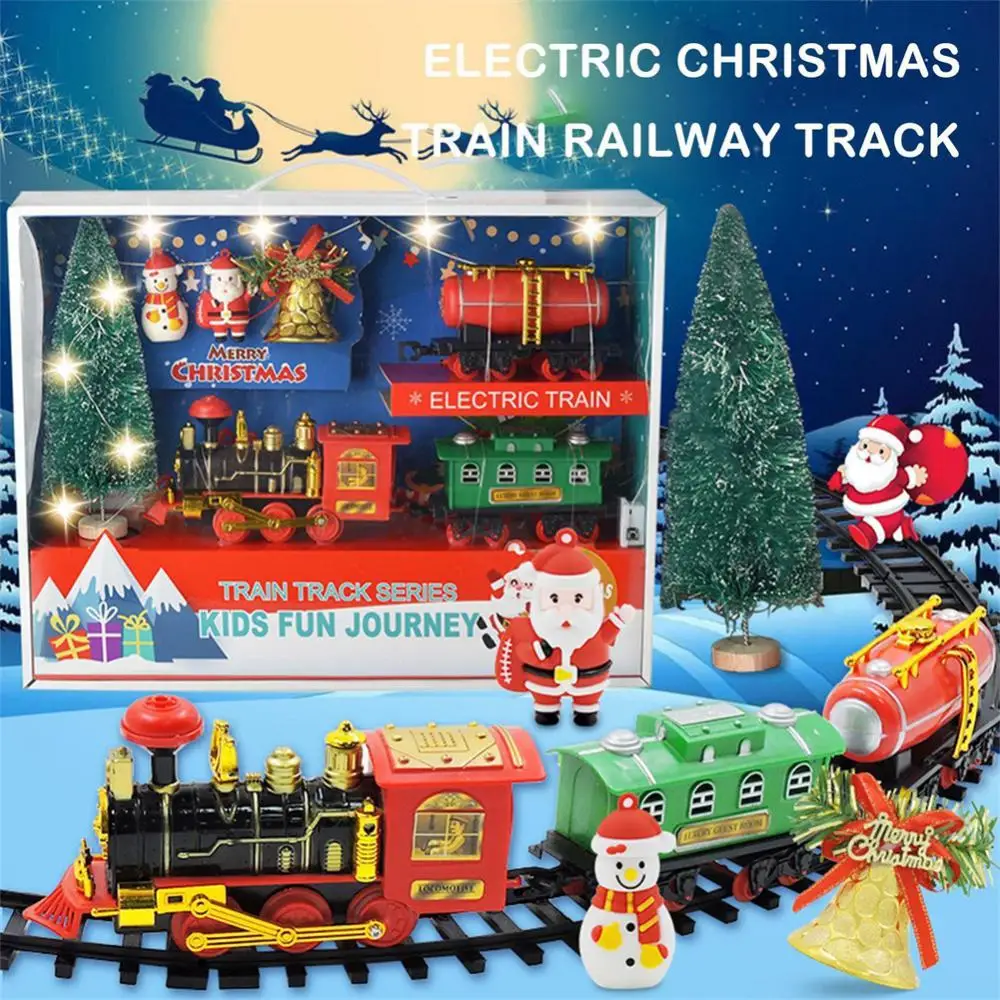 

Christmas Rail Car Lighting Battery Powered For 3 Years Old And Above 1 Set Birthday Gift Electric Railway Train Durable