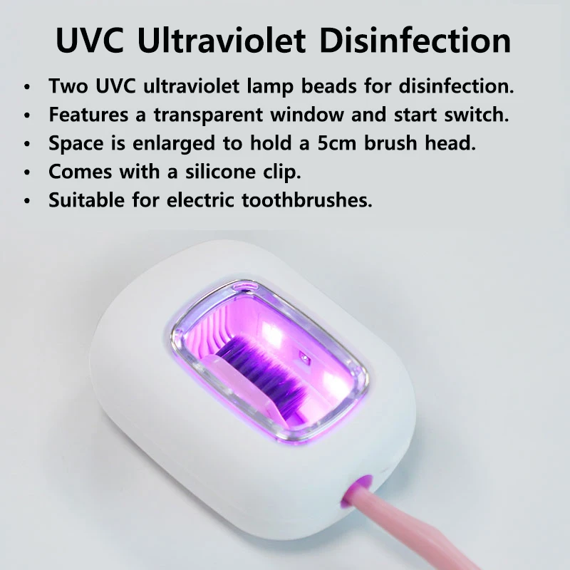 Portable UV Toothbrush Sanitizer Case USB Rechargeable Wall Mount Option Suitable For Home and Travel