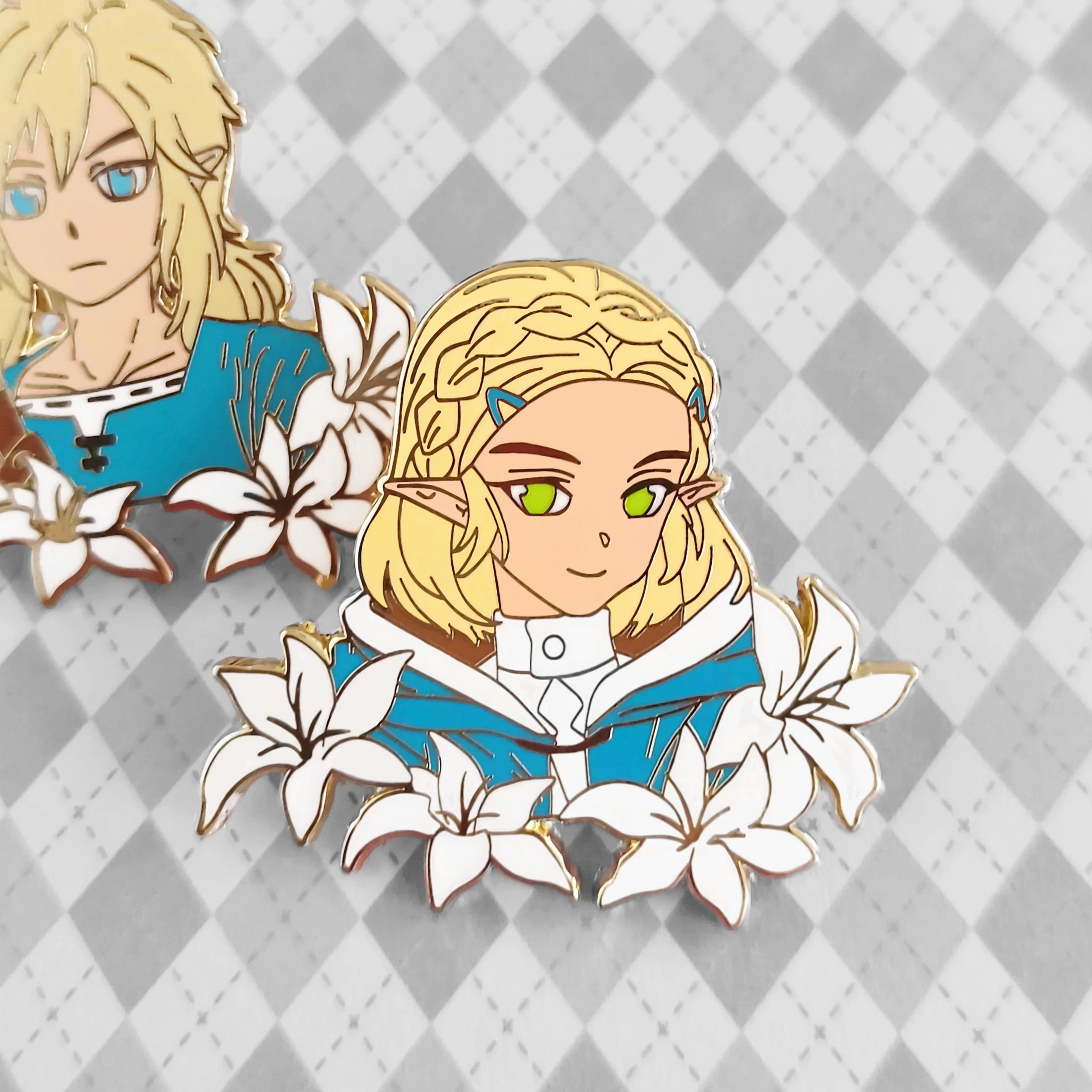 Link E Zeldaprincon Smalto Duro Pin Knight E Princess Spilla Breath Of The Wild Videogioco Fan Raccogliere Distintivo Regalo Di Gioielli