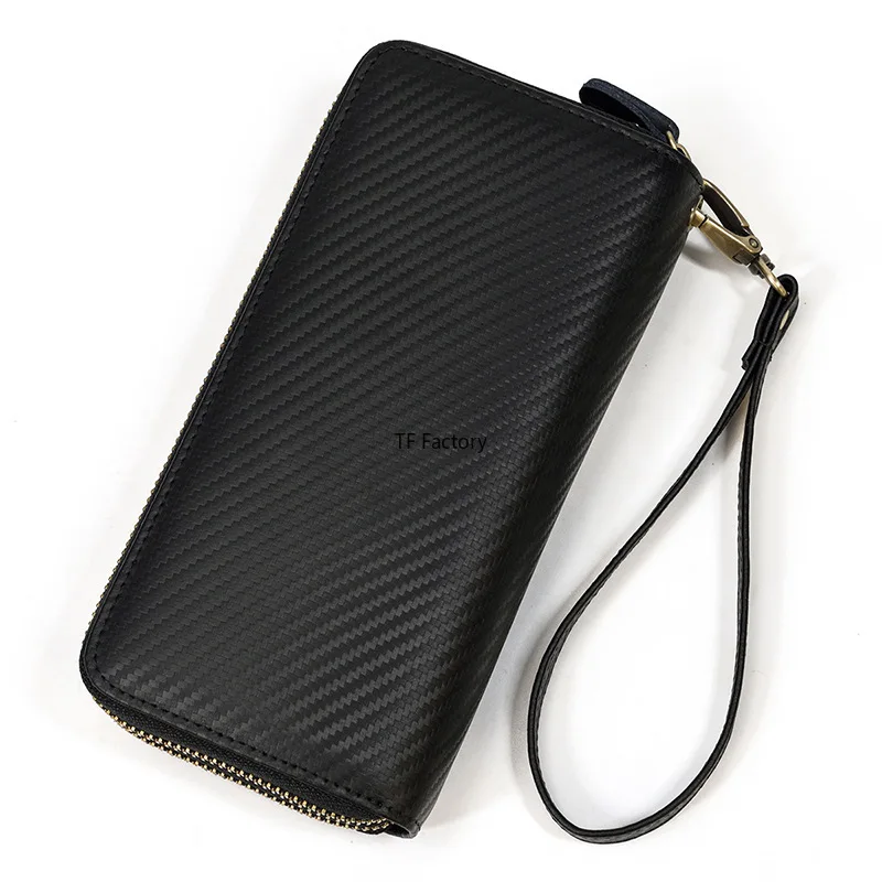 Premium Leather Long Wallet with Money Clip