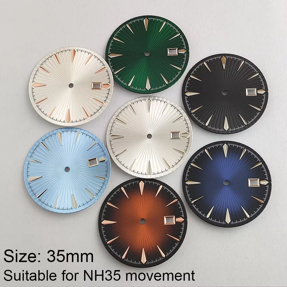 NH35 dial Watch 35mm dial cocktail Customizable suitable for men's watch NH35 movement Watch accessories watch dial accessories,watch face accessories
