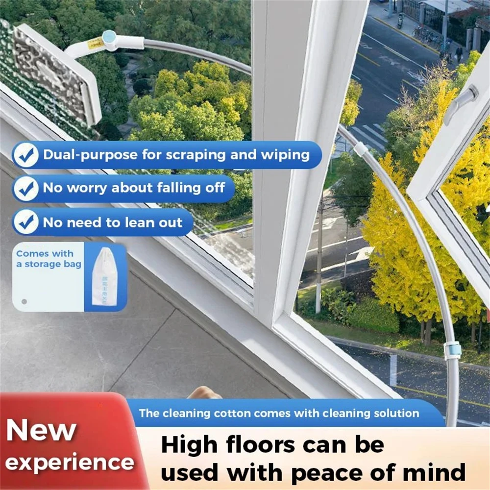 Scalable High-rise Window Brush Suitable For High-rise Window Cleaning Tools Household Doublesided Glass Wiping Cleaning Tools cleaning brush,window cleaning tool,glass cleaner brush,glass cleaning brush
