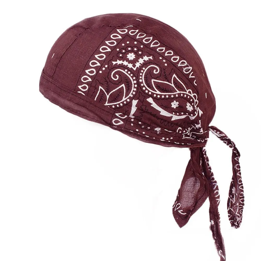 Männer Frauen schnell trocknen Baumwolle Piraten hut Outdoor Sport Bandana Kopftuch Krebs Chemo Cap – Detail 18
