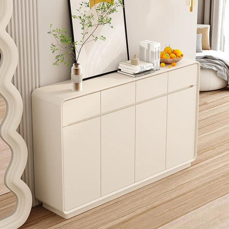 

White Cupboard Shoe Cabinet Display Storage Space Saving Shelf Shoe Cabinet Closets Scarpiera Salvaspazio Shoes Furniture