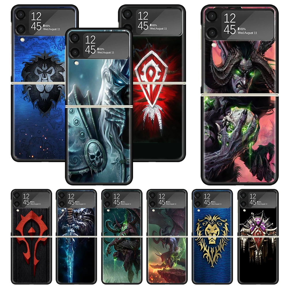 W-World Of W-Warcraft W-Wow Zflip4 Zflip5 Custodia Per Telefono Per Samsung Z Flip3 Flip4 Flip5 5G Zflip 4 5 3 Cover Cellulare Shell Fundas
