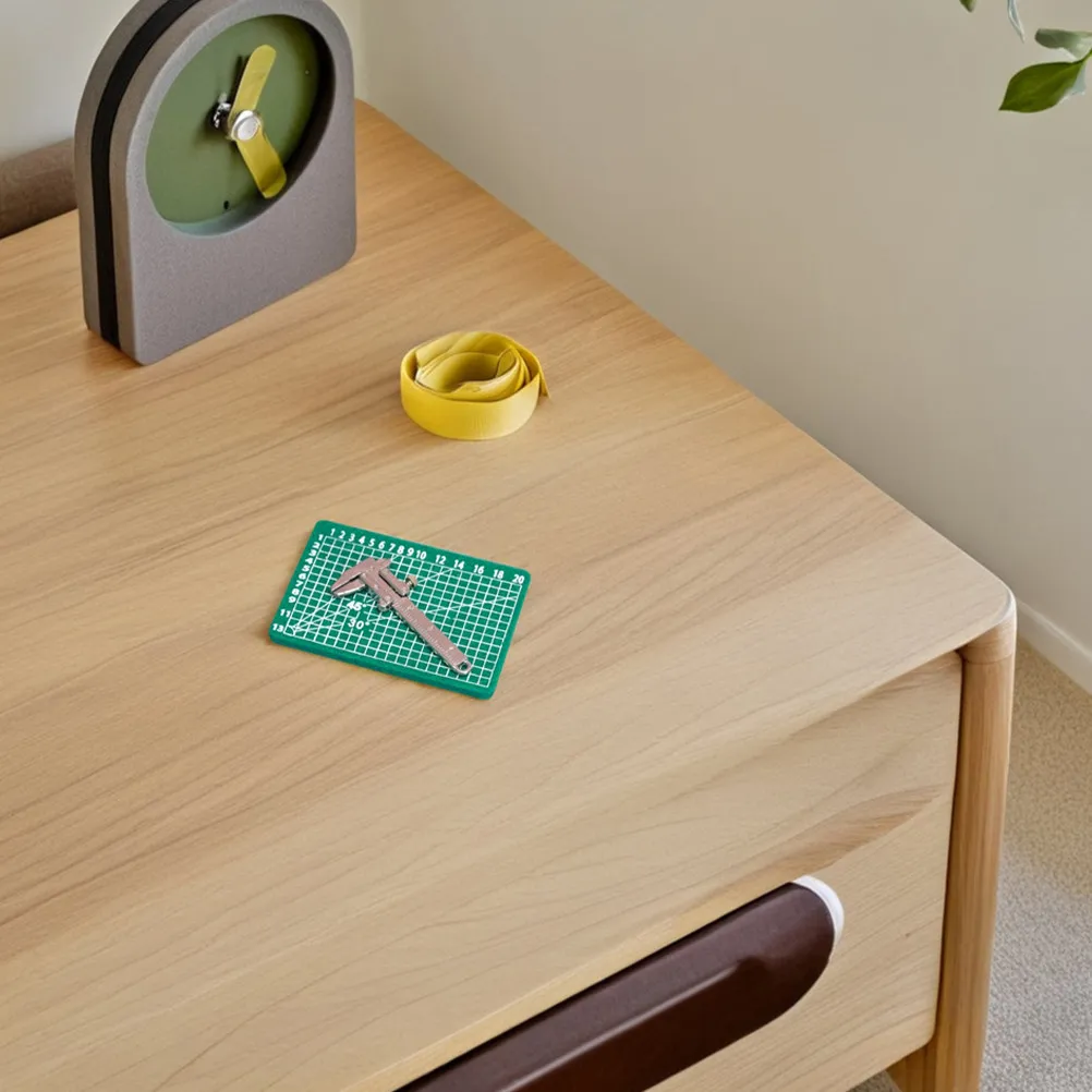 1세트 미니어처 버니어 캘리퍼스 교육용 소품, 인형의 집 미니어처 장 미니 자와 매트 용품