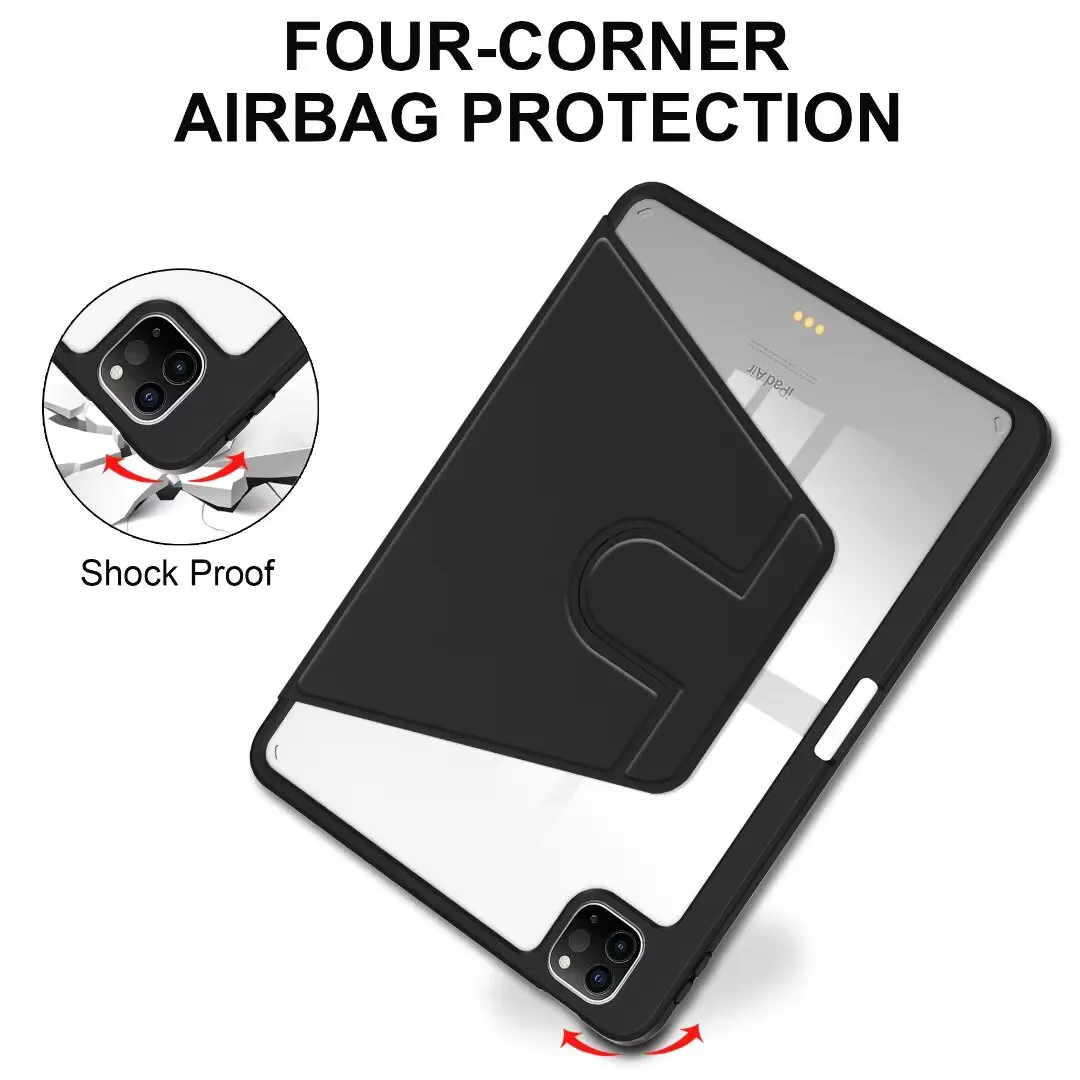 360-Degree Rotating Tablet Case with Pencil Holder