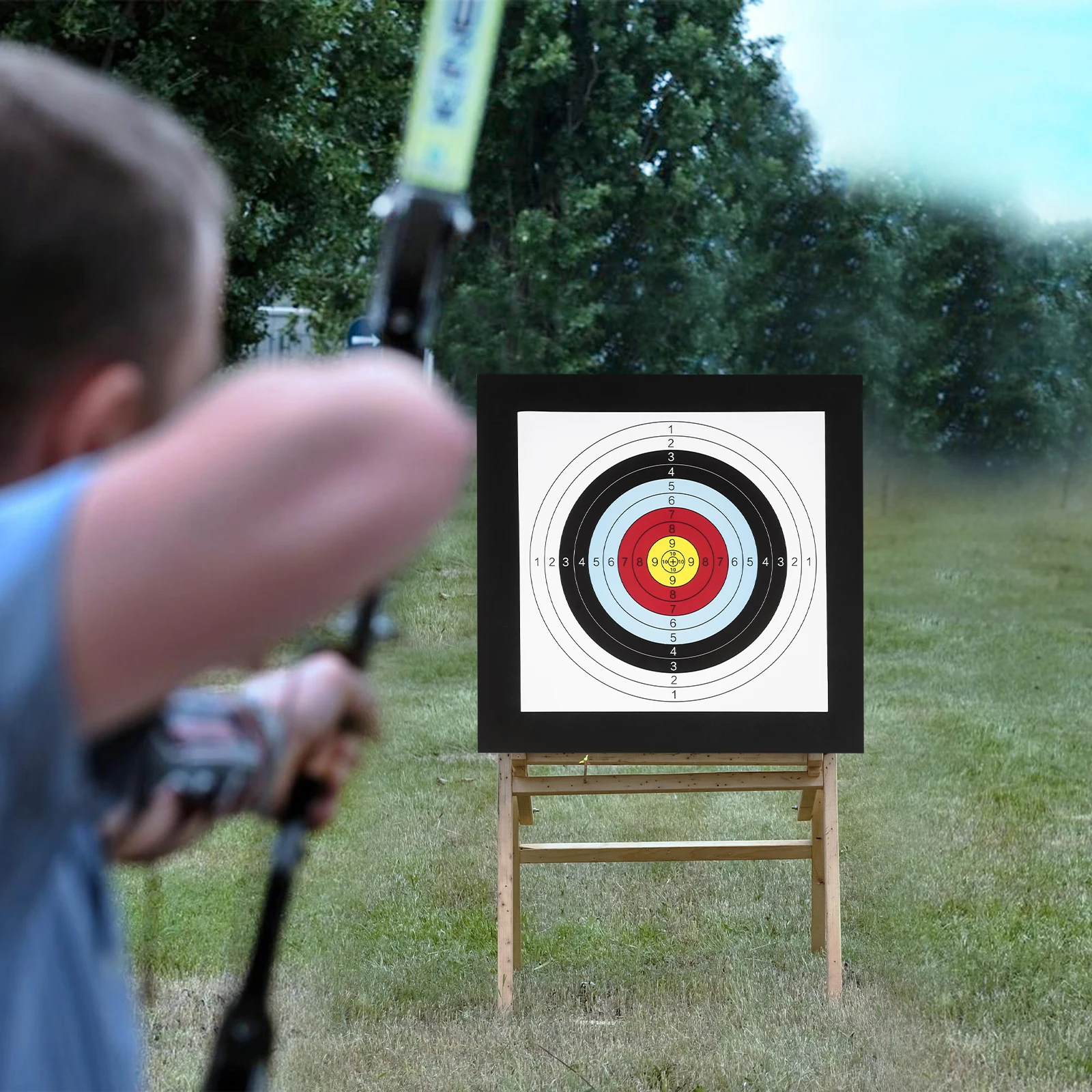 Black Square Arrow EVA Foam Target, Portable Arrow Target Block, Target Block With Target Papers And Target Pins