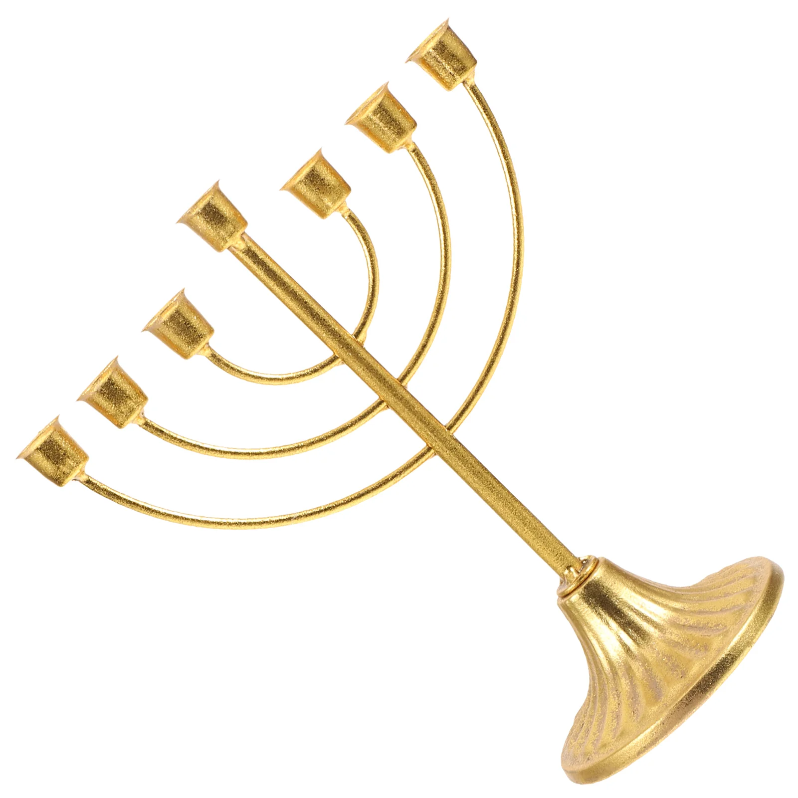 

Hanukkah Menorah Vintage Candlesticks Ornaments Taper Holders Decor Gold Desktop Candelabrum