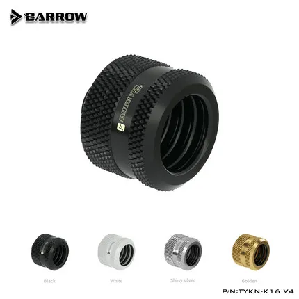 

BARROW G1/4" 12x16MM Hard Tube Connector Hand Compression Twist Fittings Connector,Black/Silver/White/Gold,TYKN-K16 V4