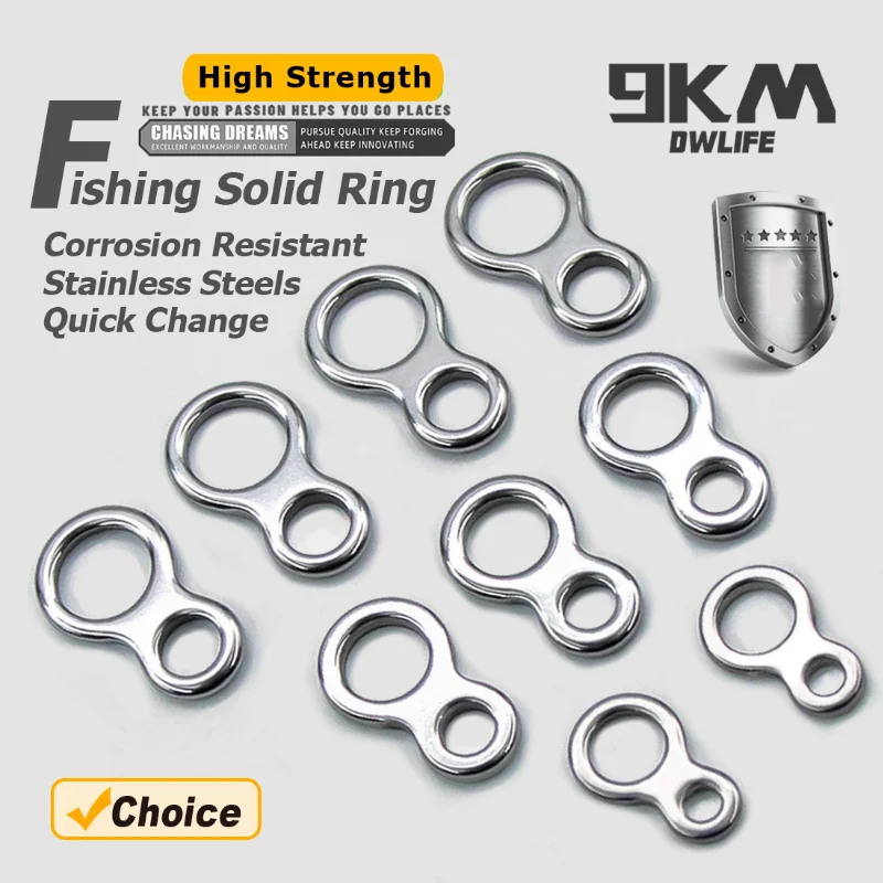 25~100Pcs Fishing Solid Ring Stainless Steel Sea Fishing Lures ...