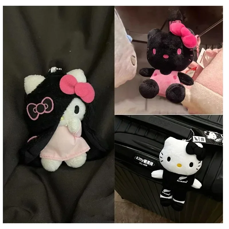 

Cute Anime Cosplay My Melody Kuromi Hello Kittys Plush Toy Keychain Kawaii Animals Plushie Doll Bag Pendant Children's Gift