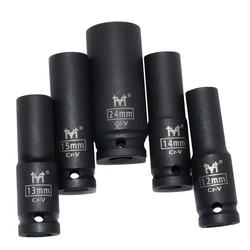 Durable Deep Impact Metric Socket Set for Automotive Repair (10 - 38mm)