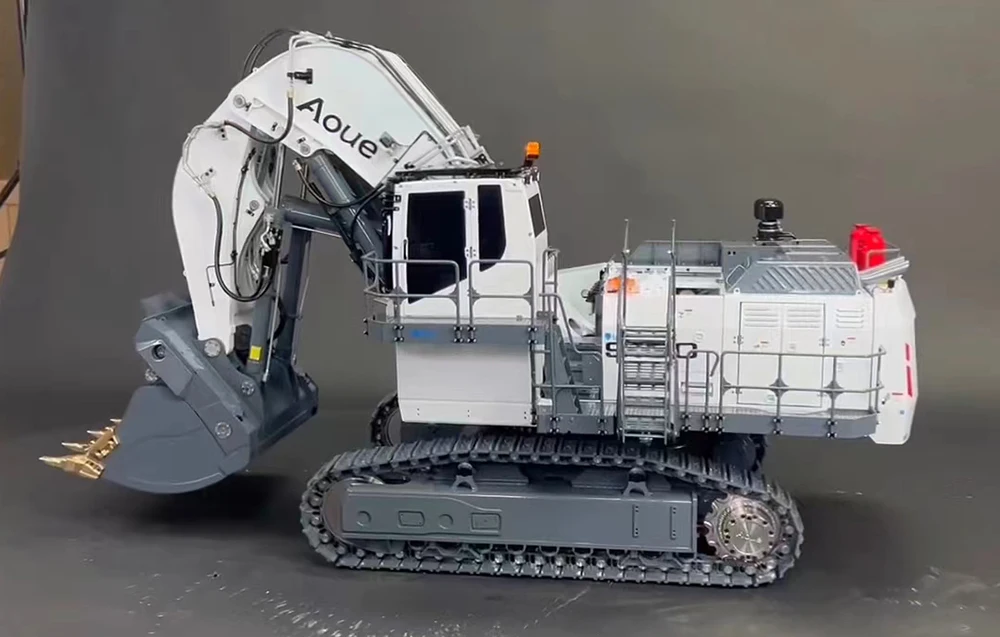 Sccaced46b7e74251929f1de63a50479eI New Arrival LESU 1/14 RC hydrauliczna do metalu koparka podwójna pompa Aoue 9150 przednie tylne wiadro ciężkie Model zabawkowy górnicze TH21528-SMT3