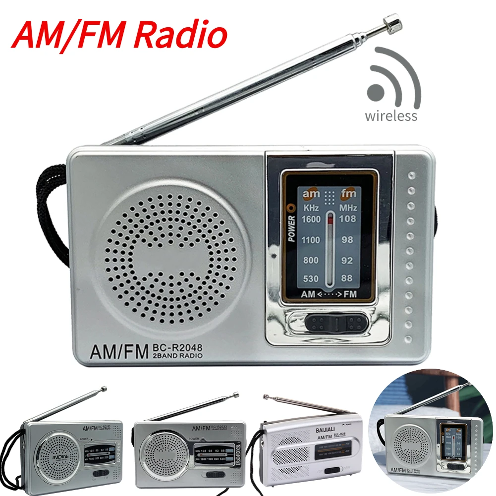 FM-AM-Radio-Dual-Band-Portable-Weather-Radio-Battery-Powered-Music ...