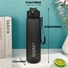 Large Capacity Sports Bottle Motivational Leak Proof Portable Reusable Plastic Cups Outdoor Travel Gym Jugs Summer Water Bottle 5