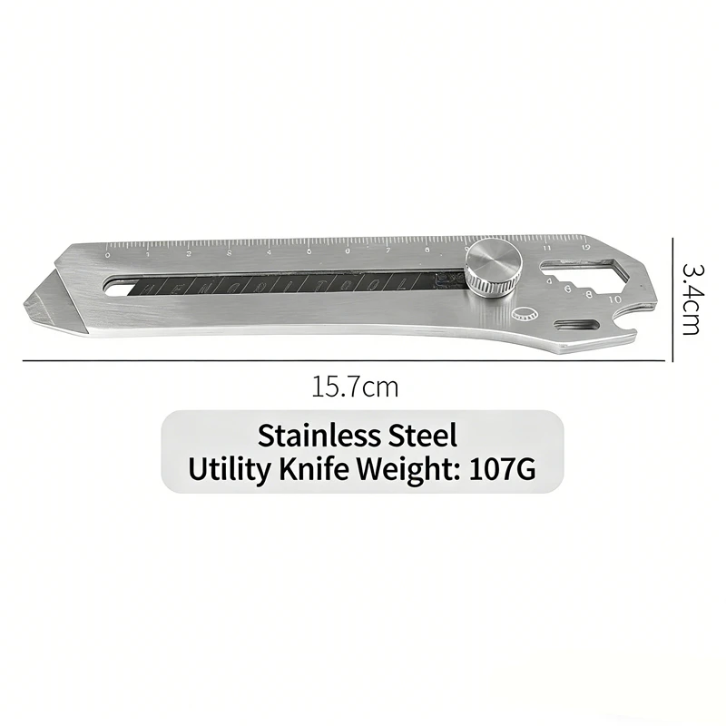 접이식 다용도 칼 다기능 와이어 스트리퍼 스테인리스 스틸 헤비 듀티 나이프 풀 메탈 두꺼운 벽지 칼