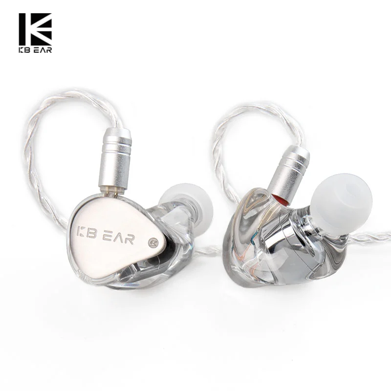 Kbear Streamer Auricolare Hifi In-Ear Dinamico Singolo 10Mm Pek Diaframma Dd Cuffie Con Cancellazione Del Rumore Cablate Cuffie Per Monitor Sportivo
