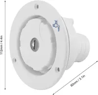 Bouchon de verrouillage d'entrée d'eau pour camping-car, boîtier d'entrée d'eau douce et capuchon de verrouillage avec 2 clés pour camping-car, caravane et camping-car 2