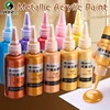 50ml Marie's Metallic Acrylic Paint, Pearlescent Rich Shiny Pigments with  Bottle, Golden Slivery for DIY Art Painting, Wood, Gl 1