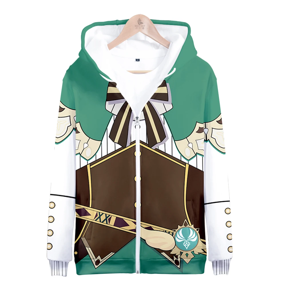 

New Print 3D Genshin Impact Zipper Hoodies Men Women Unisex Sweatshirt Fashion Autumn Kids Tops Boys Girls Coats Cosplay Outfit