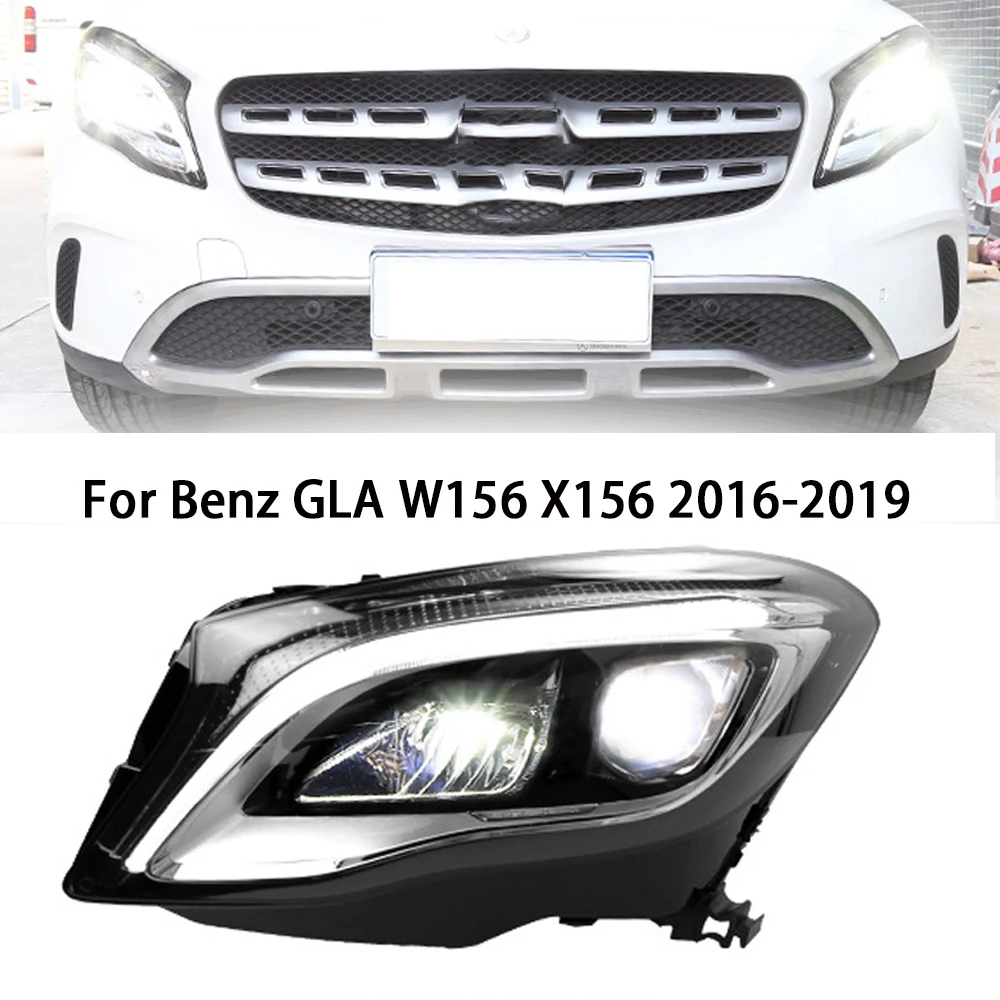 

Передние Автомобильные фары для Mercedes-Benz GLA 2016-2019 светодиодные фары DRL, сигнал поворота, светодиодная лампа в сборе
