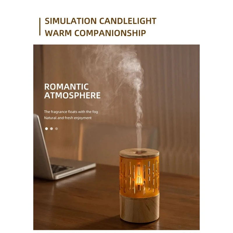 Description Picture 6 of itemFlame Aromatherapy Machine Small Home Bedroom Silent Candlelight Atmosphere Light Aromatherapy Humidifier Diffuser