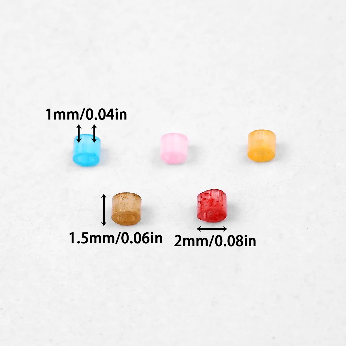 Vibrant Assorted Color Glass Tube Beads