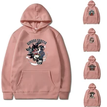 

2022 All-match Hoodies Fashion Pullovers Hoody Samurai Printed Pockets Hooded Trend Male and Female Students Couples Streetwear