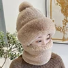 Plush Hat Women S Scarf Mask Integrated Ear Protection And Headband Cap 3