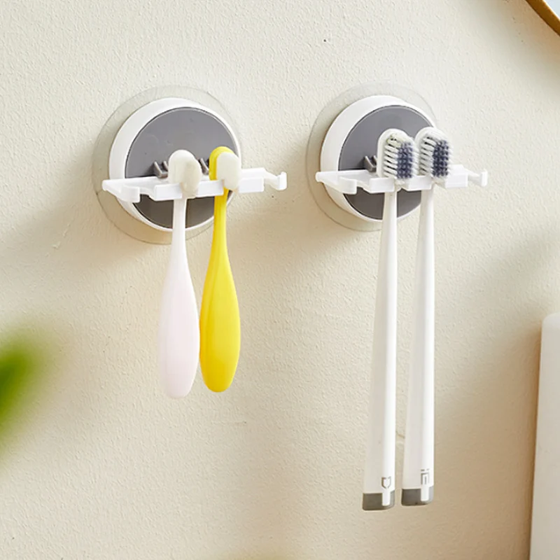 Toothbrush Holder Wall Mount Toothbrush Storage Rack ABS Electric Holder Bathroom Toilet Bedroom Storage Accessories