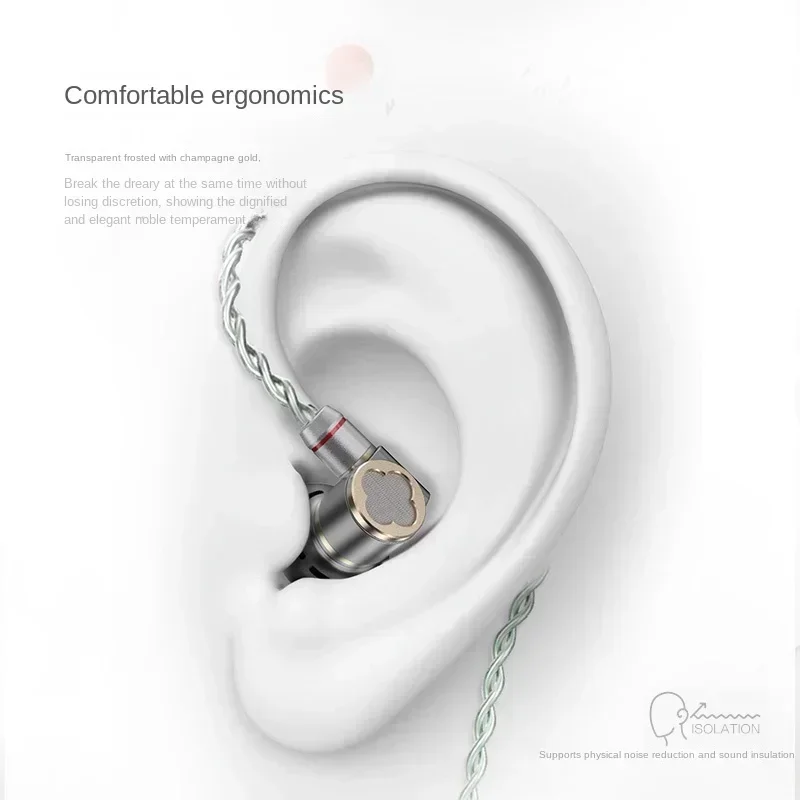 Astrotec Lyra Clover/Limited Flagship Flat Headset Hifi Wired Earphone Flat Head Plug Earburd Metal Music Headphones 4