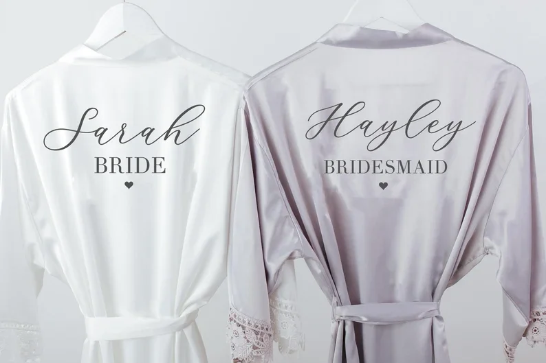 Szatén esküvői Szokás Bor színe Kimonó Disznóserte Koszorúlány dresses personalised Mátka ruhát Elvörösödik Rózsi menyasszonyi robes Disznóserte Ételízesítő Bor színe