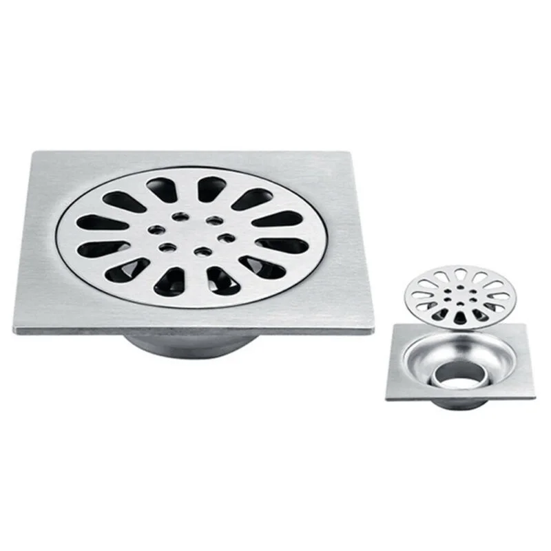 

Shower Floor Drain Removable Cover Kitchen Bathroom Balcony Sewer Floor Drainer Square Stainless Steel Anti Blocking Drain